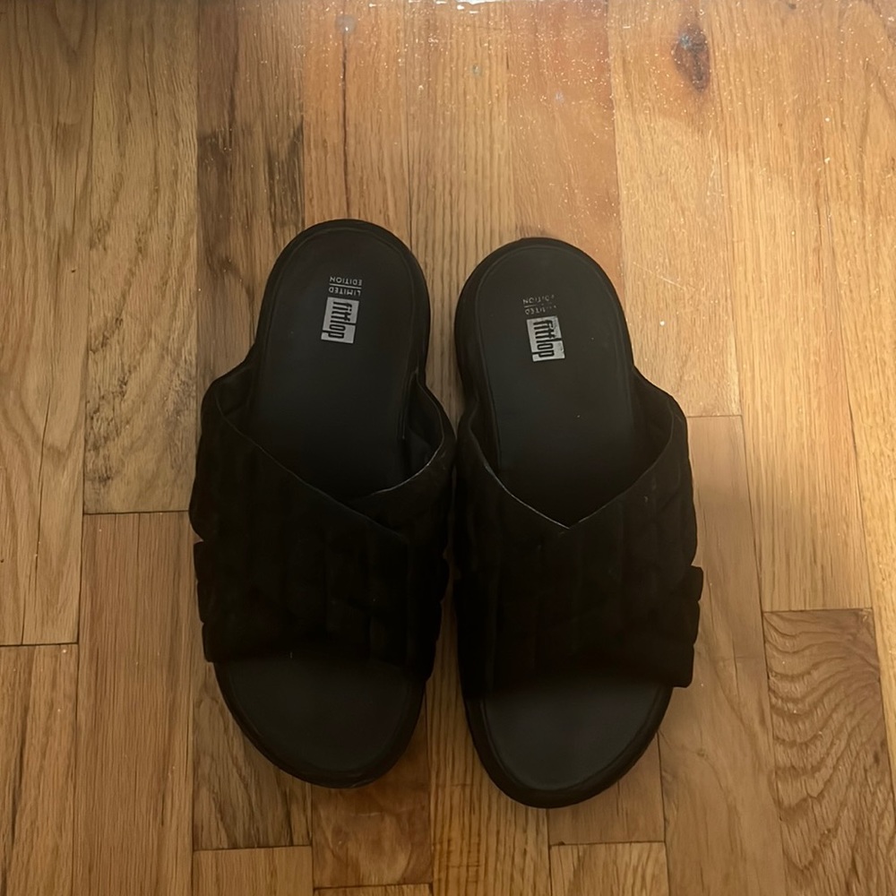 FITFLOP Loosh Lize Satin Black US size 9 fitflop